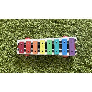 Vintage 1964 Fisher-Price Pull-a-Tune Wood Metal Xylophone Toy No Mallet